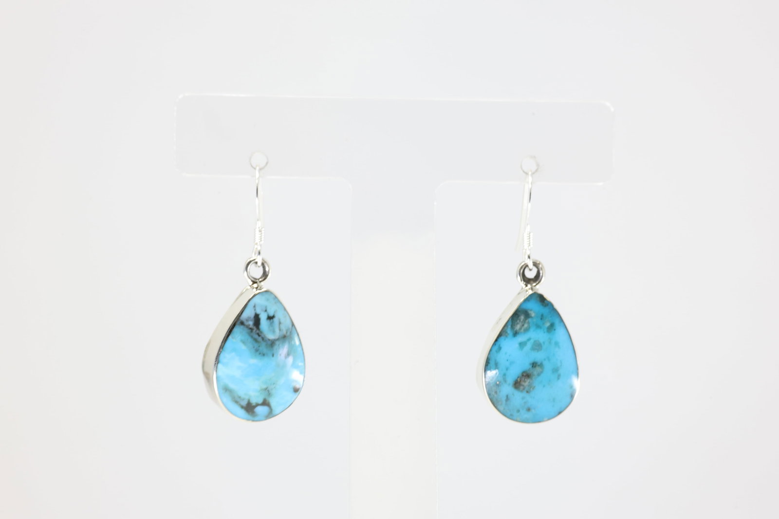 Native America Navajo Sterling Silver Turquoise Dangling Earring's By Sadie Jim. (1 of 4)