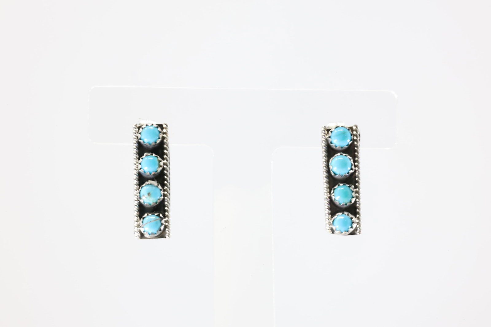 America Sterling Silver Turquoise Post Earring's. (1 of 3)