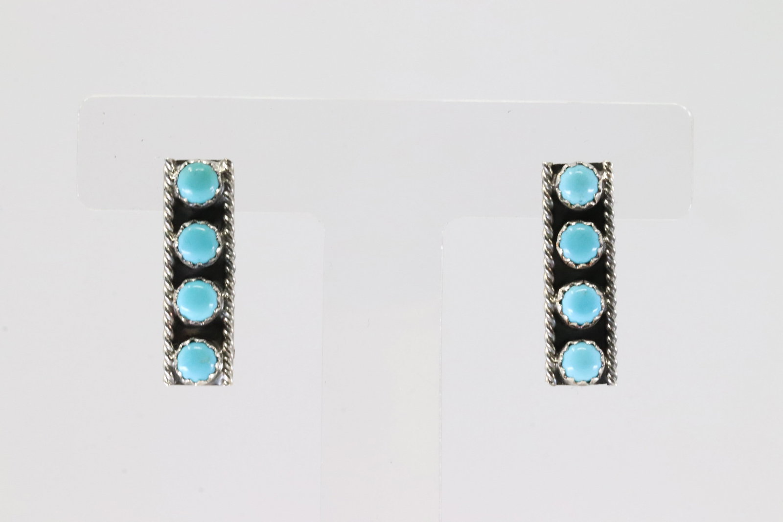 America Sterling Silver Turquoise Post Earring's. (1 of 4)
