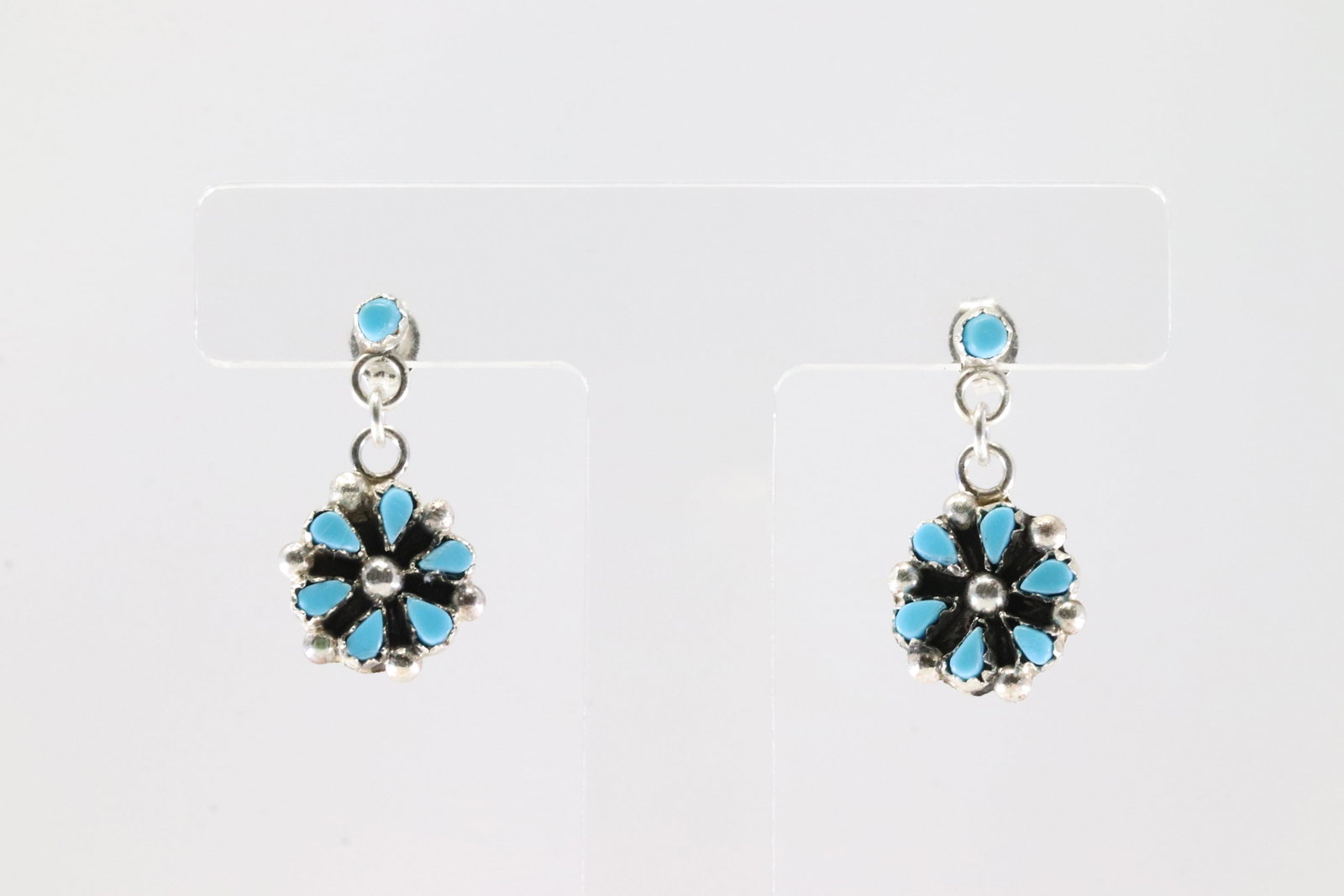 America Sterling Silver Turquoise Post / Dangling Earring's.: This is a America Sterling Silver Turquoise Post / Dangling Earring's.
