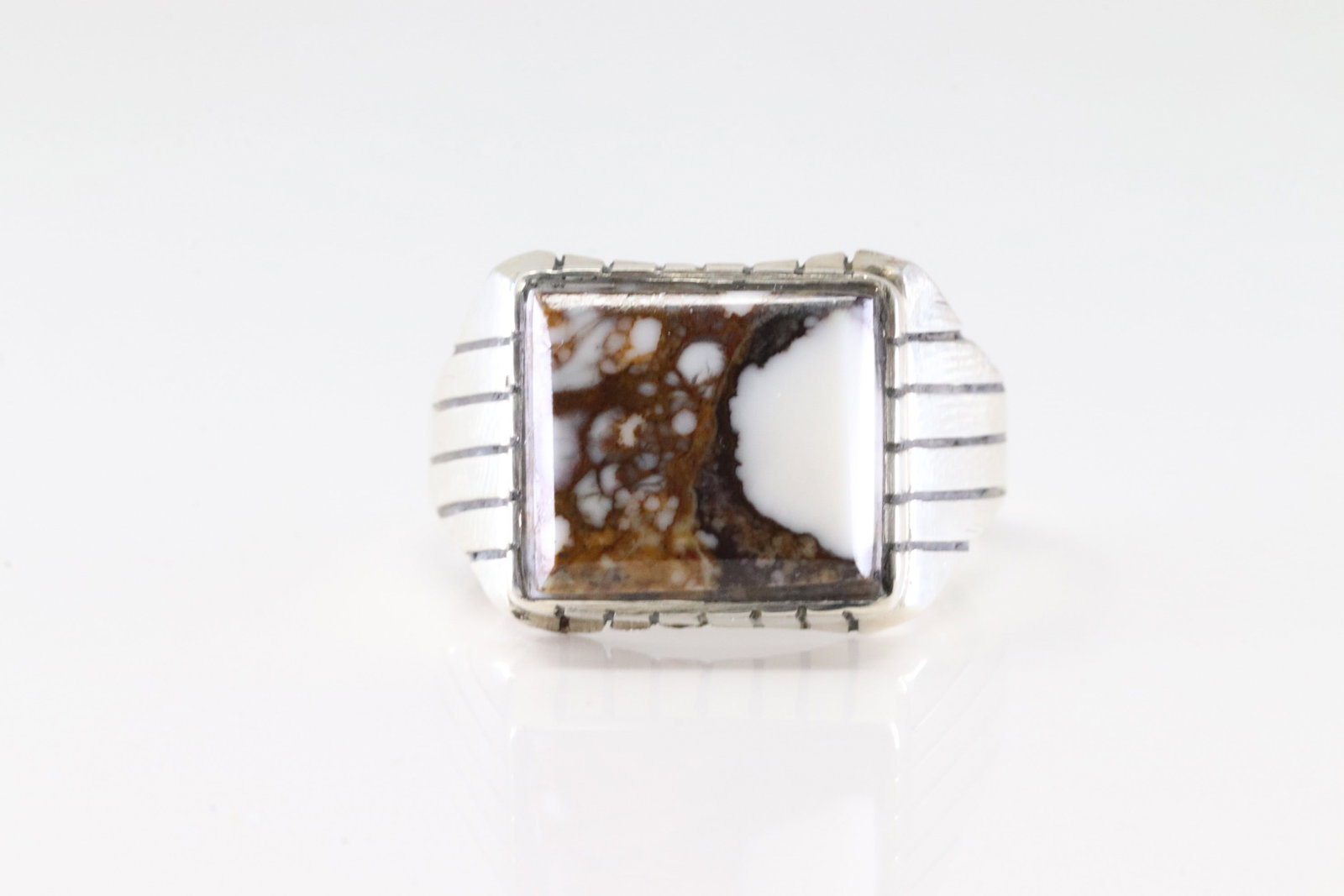Native American Navajo Sterling Silver Wild Horse Ring By R. (1 of 4)