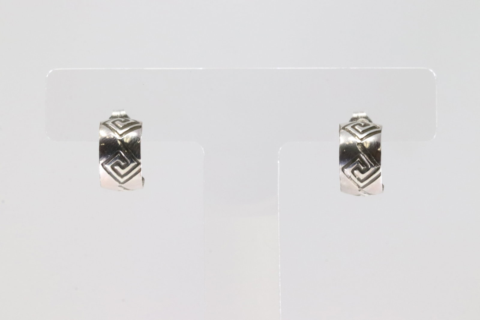 America Sterling Silver Stamp Hoop Earring's. (1 of 3)