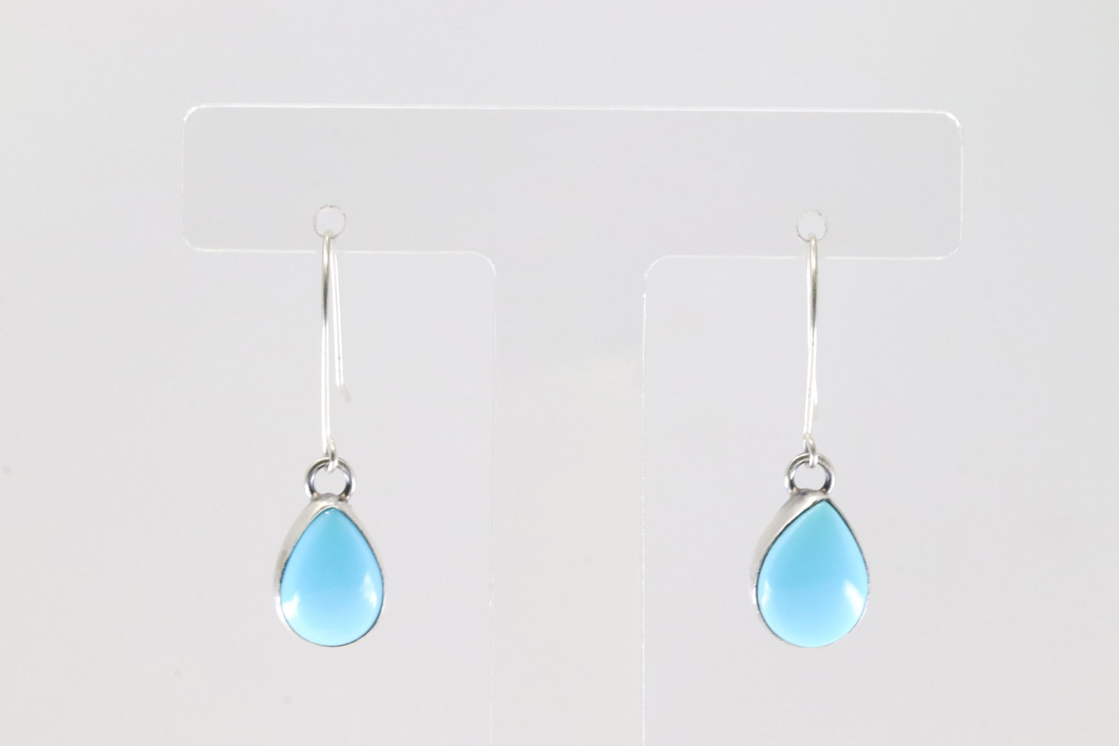 Native America Sterling Silver Turquoise Dangling Earring's By Eugene Gruber.: This is a Native America Sterling Silver Turquoise Dangling Earring's By Eugene Gruber.
