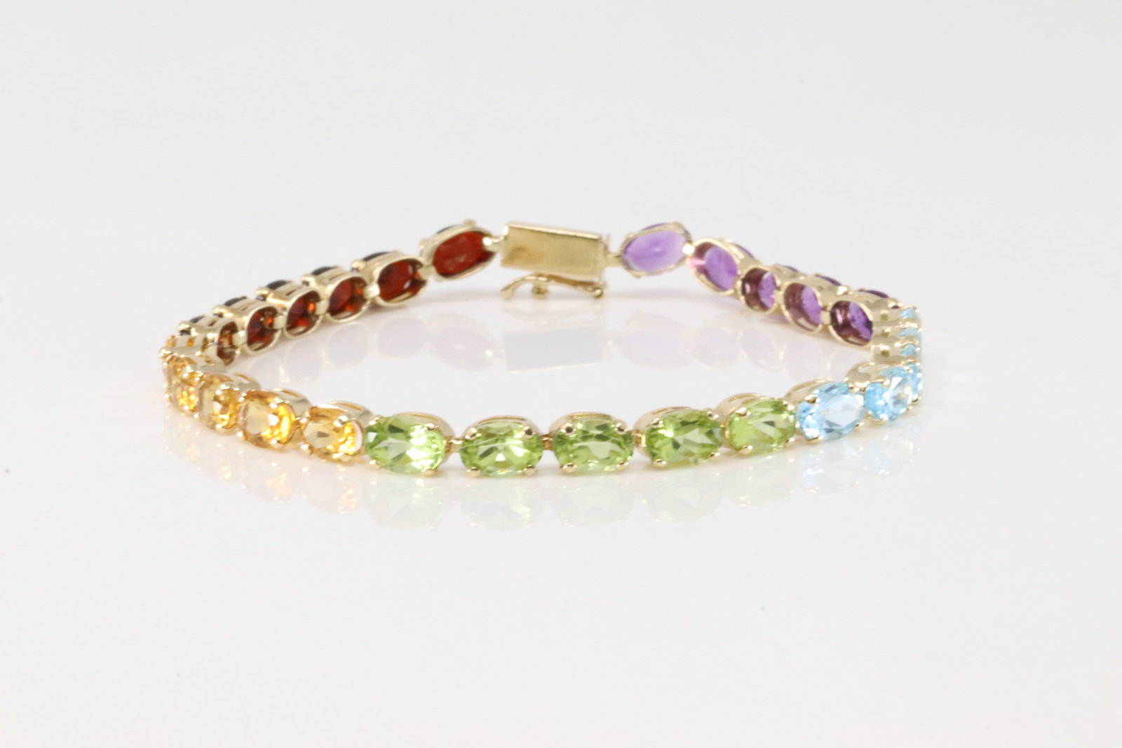 Multi-Color Gemstone Bracelet 14Kt. (1 of 4)