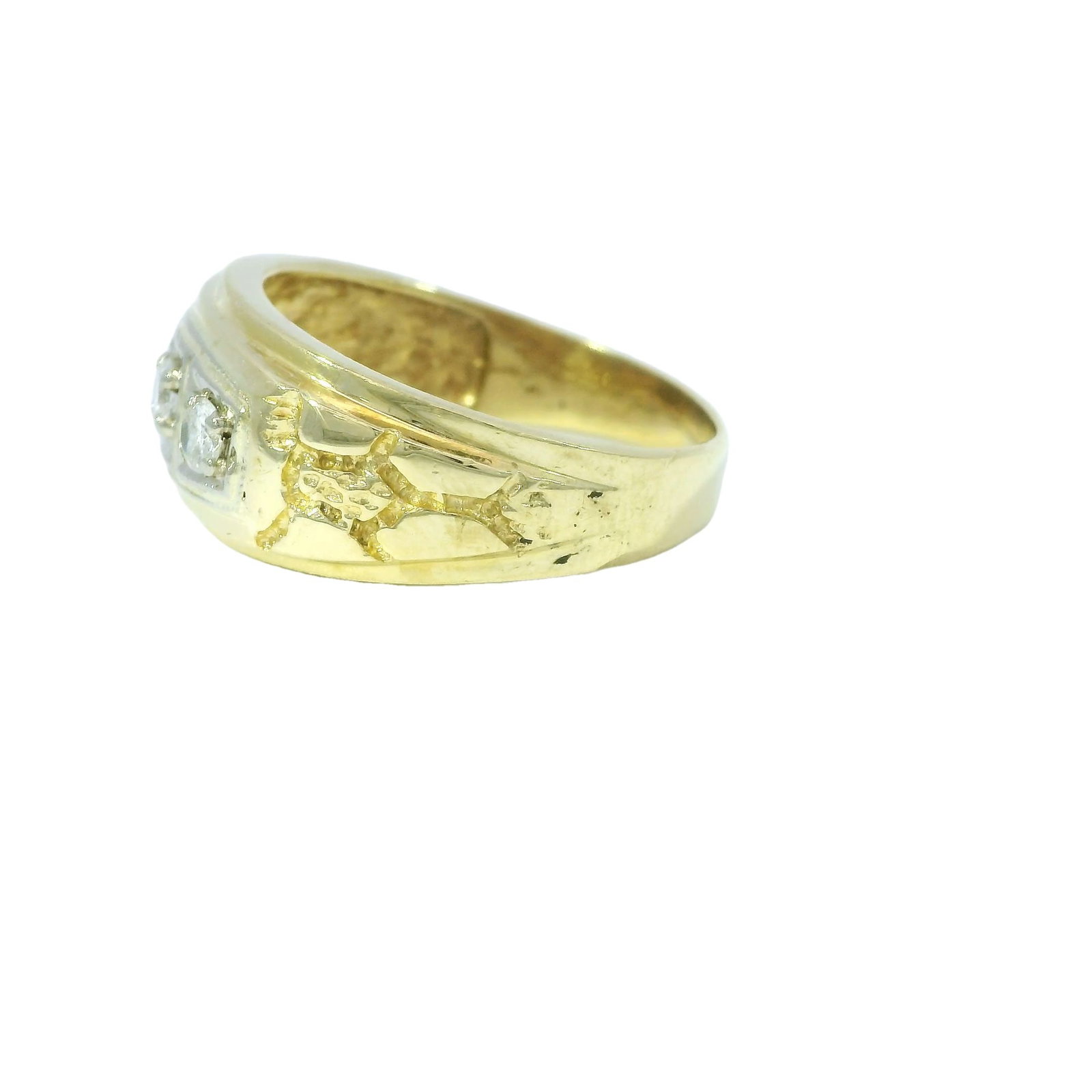 14kt Nugget Diamond Ring - 3