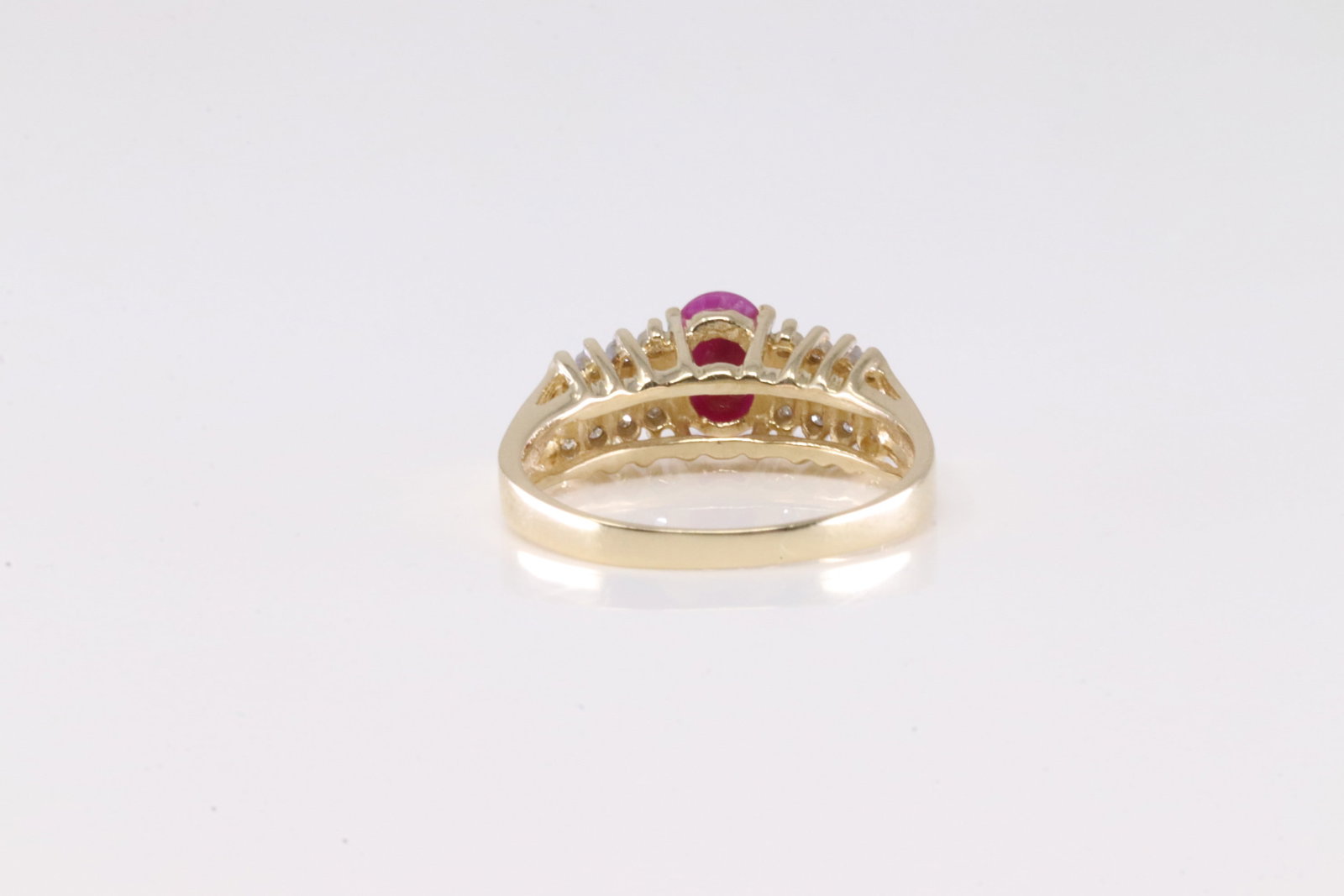 Ruby & Diamond Ring 14Kt. - 4