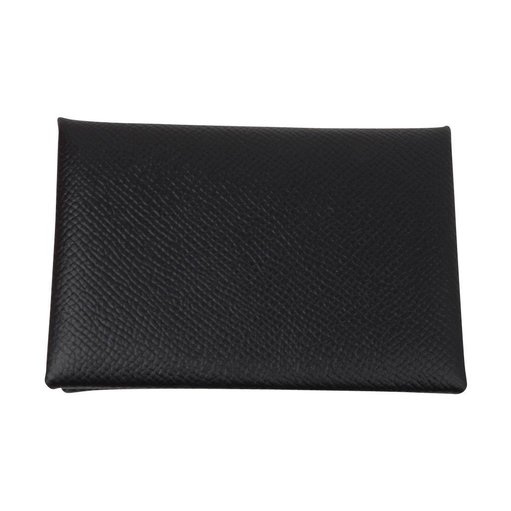 Hermes Calvi Black Epsom Leather Card Holder (1 of 5)