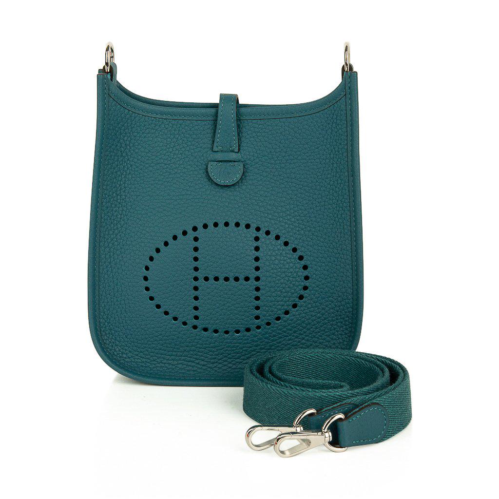 Hermes Evelyne TPM Bag, Vert Bosphore Clemence Leather, (1 of 11)