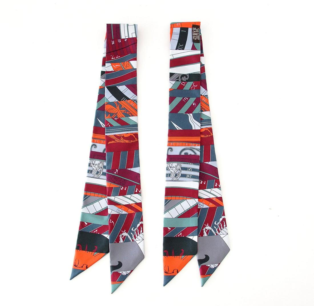 Hermes Twilly Silk Scarf, "Astrologie Nouvelle" (2) (1 of 5)