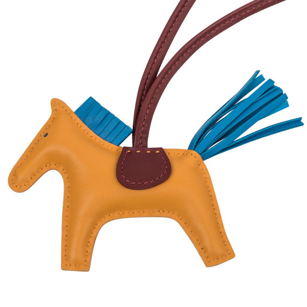 Hermes Rodeo PM Bag Charm, Jaune D'Or, Blue Zanzibar, & (1 of 5)