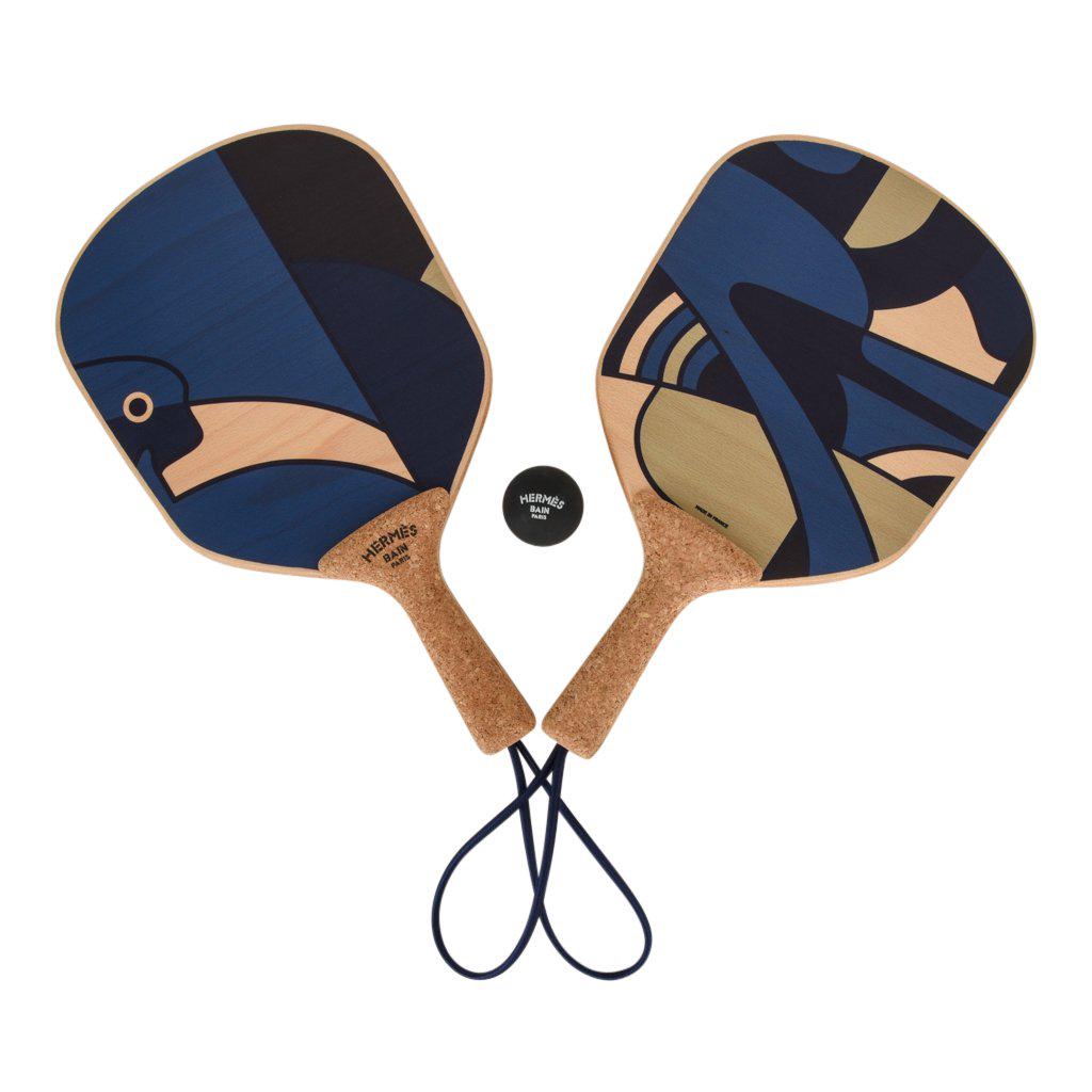 Hermes Paddle Ball Jeux D'Animaux Set, Blue Noir (1 of 8)