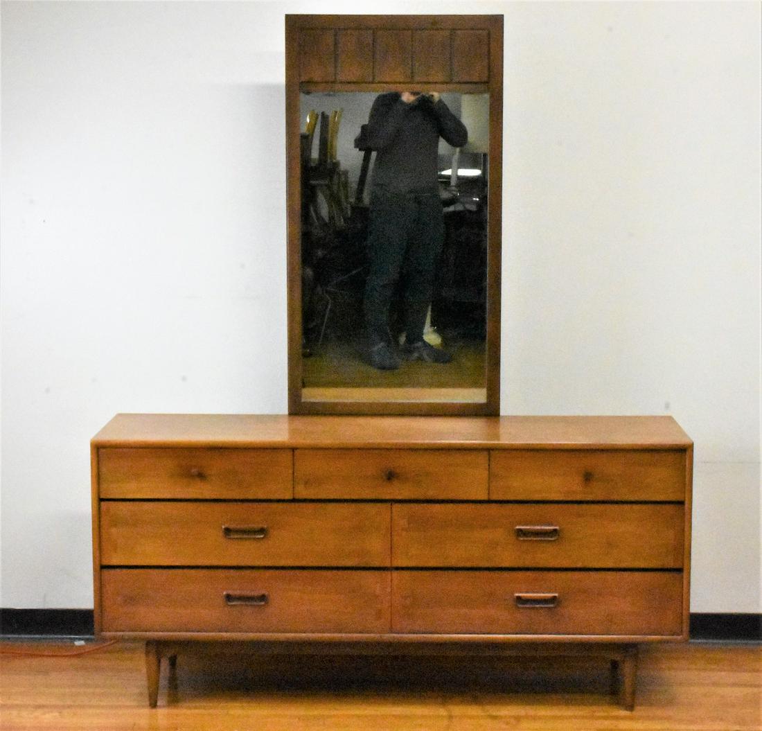 Lane Mid Century Modern Dresser & Mirror (1 of 3)