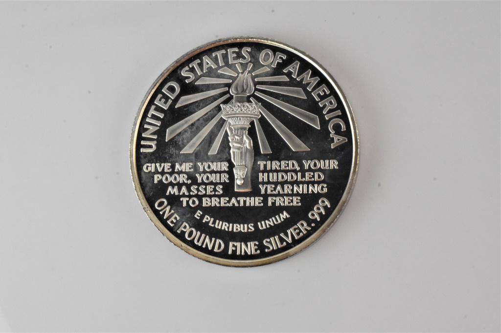 1lb Fine Silver .999 Ellis Island Coin (1 of 2)