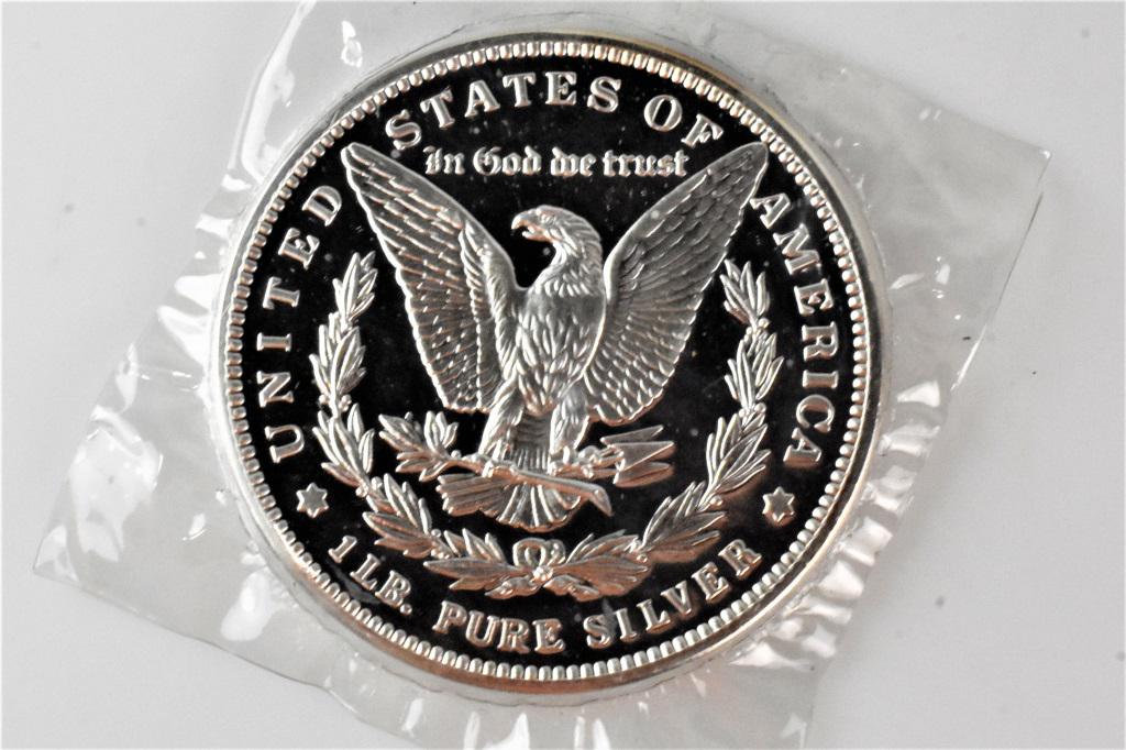 1lb Fine Silver .999 Replica Morgan Dollar (1 of 2)