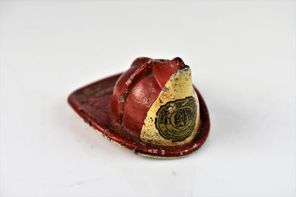 Antique Fireman's Hat Cast Iron Paperweight (1 of 5)