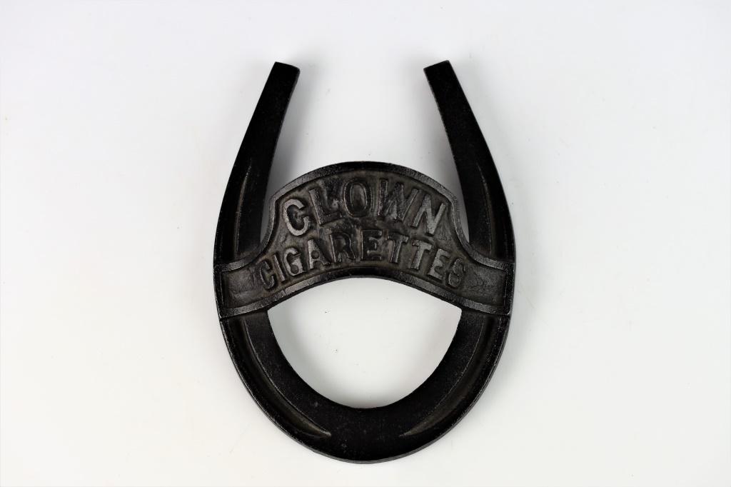 Antique "Clown Cigarettes" Cast Iron Boot Jack (1 of 4)