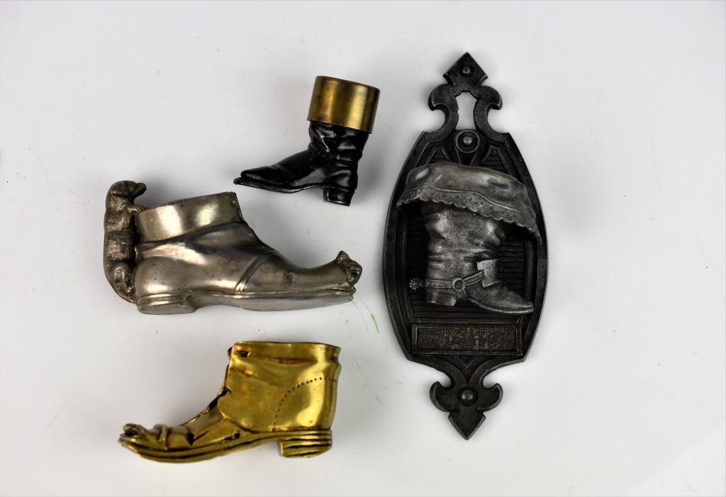 Antique Boot Figural Match Holders Grouping (1 of 11)