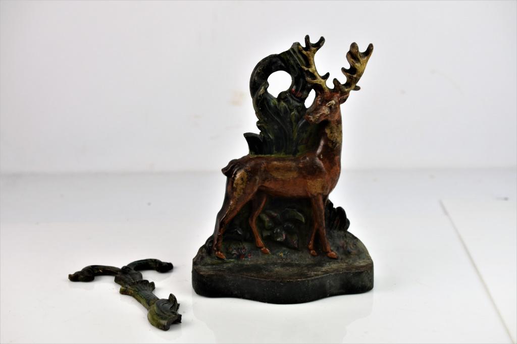 Cast Iron Deer / Elk Doorstop (1 of 5)