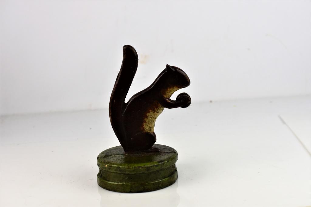 Antique Cast Iron Squirrel with Nut Doorstop (1 of 6)