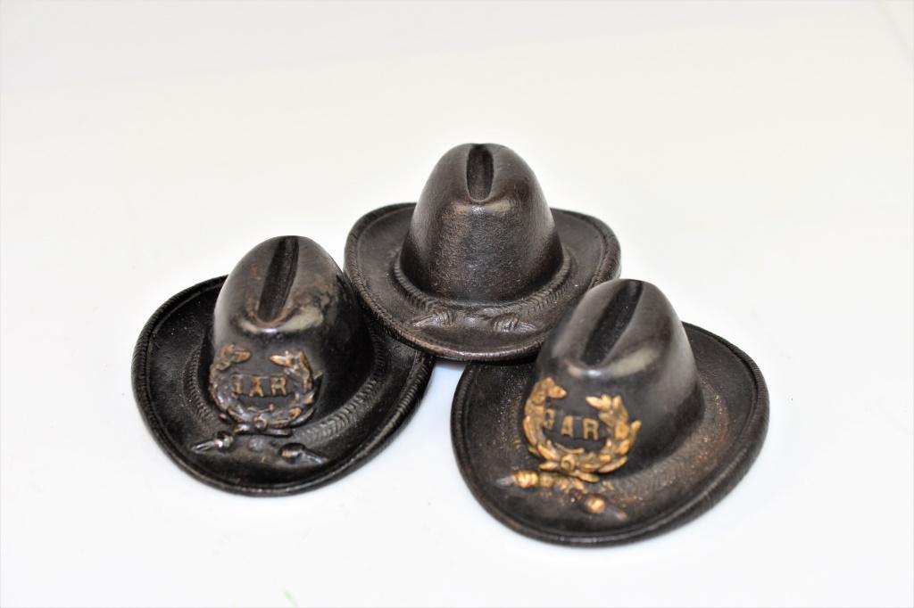 Antique Cast Iron Civil War Hat Grouping (1 of 8)