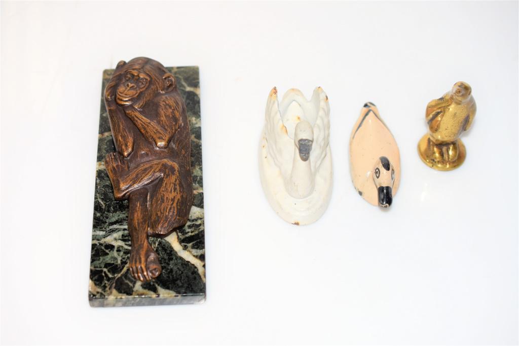 Antique Animal-Themed Paperweight Grouping (1 of 7)