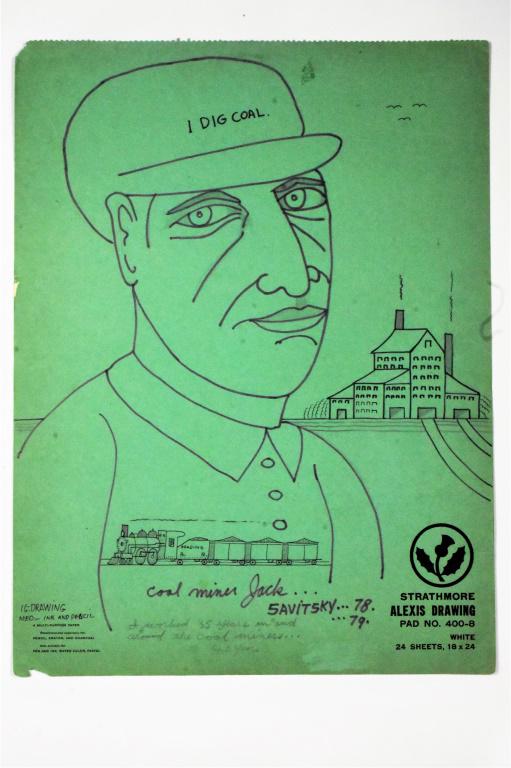 Jack Savitsky Marker on Paper Coal Miner (1 of 4)