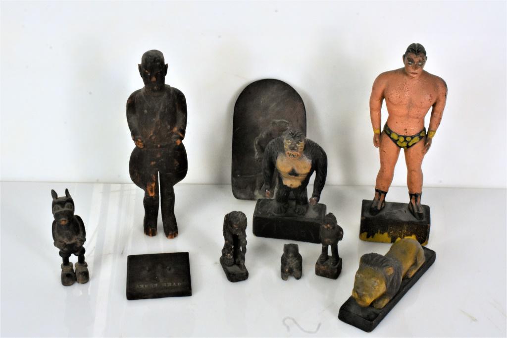 Antique Hand-Carved Folk-Art Woodcarving Grouping (1 of 14)