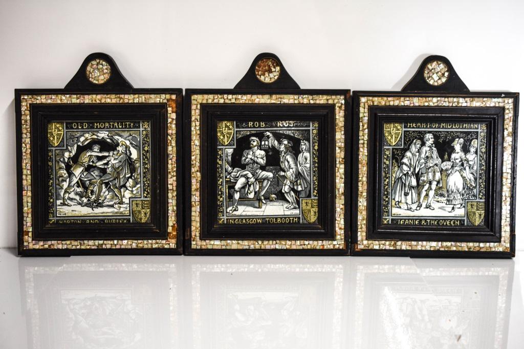 Antique Minton Tile Grouping John Moyr Smith B1839 (1 of 9)