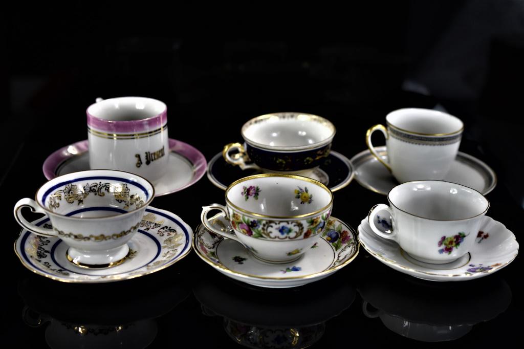 German Porcelain Demitasse Cup & Saucer Grouping (1 of 6)