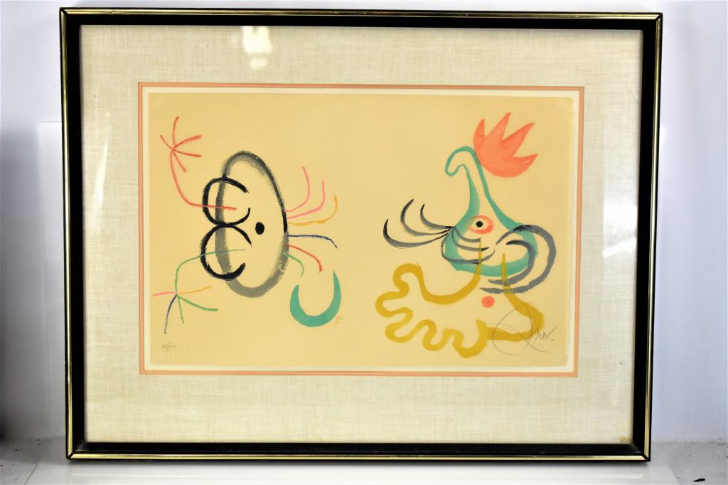 Joan Miro Color Lithograph "L'Enfance D'Ubu 1975 (1 of 9)