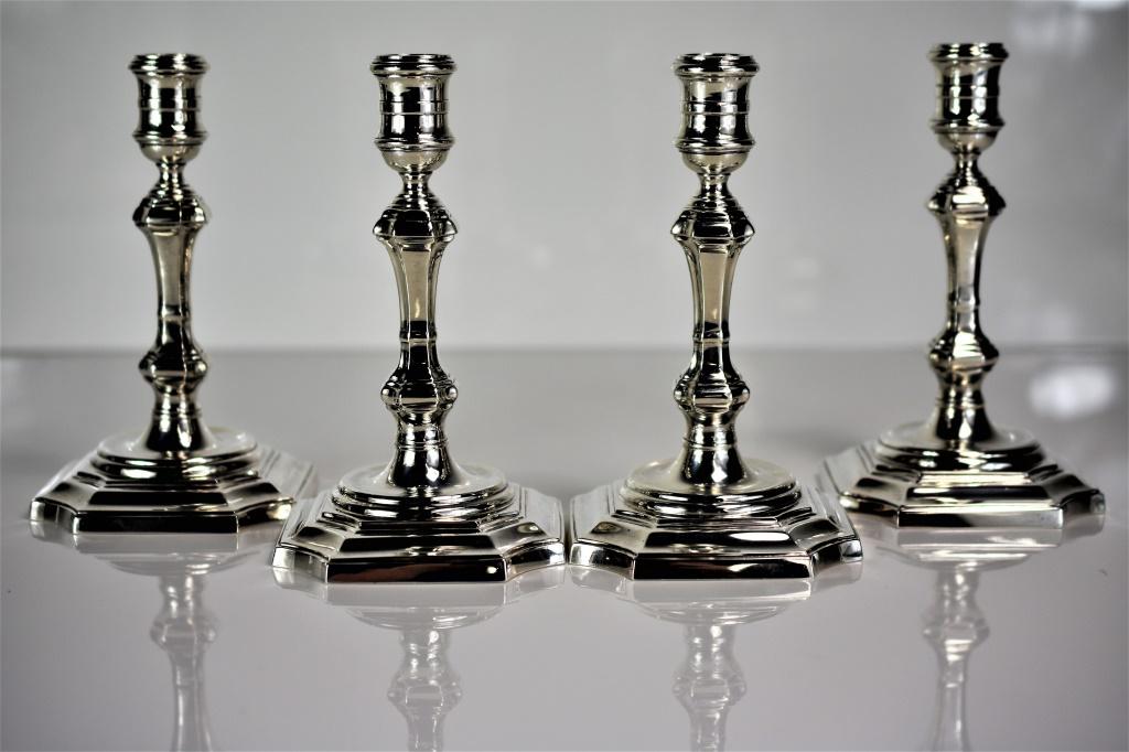 Set of Four Currier & Roby George II Candlesticks (1 of 9)