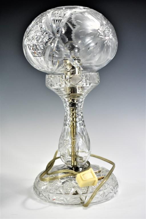 American Brilliant Cut Glass Lamp (1 of 4)