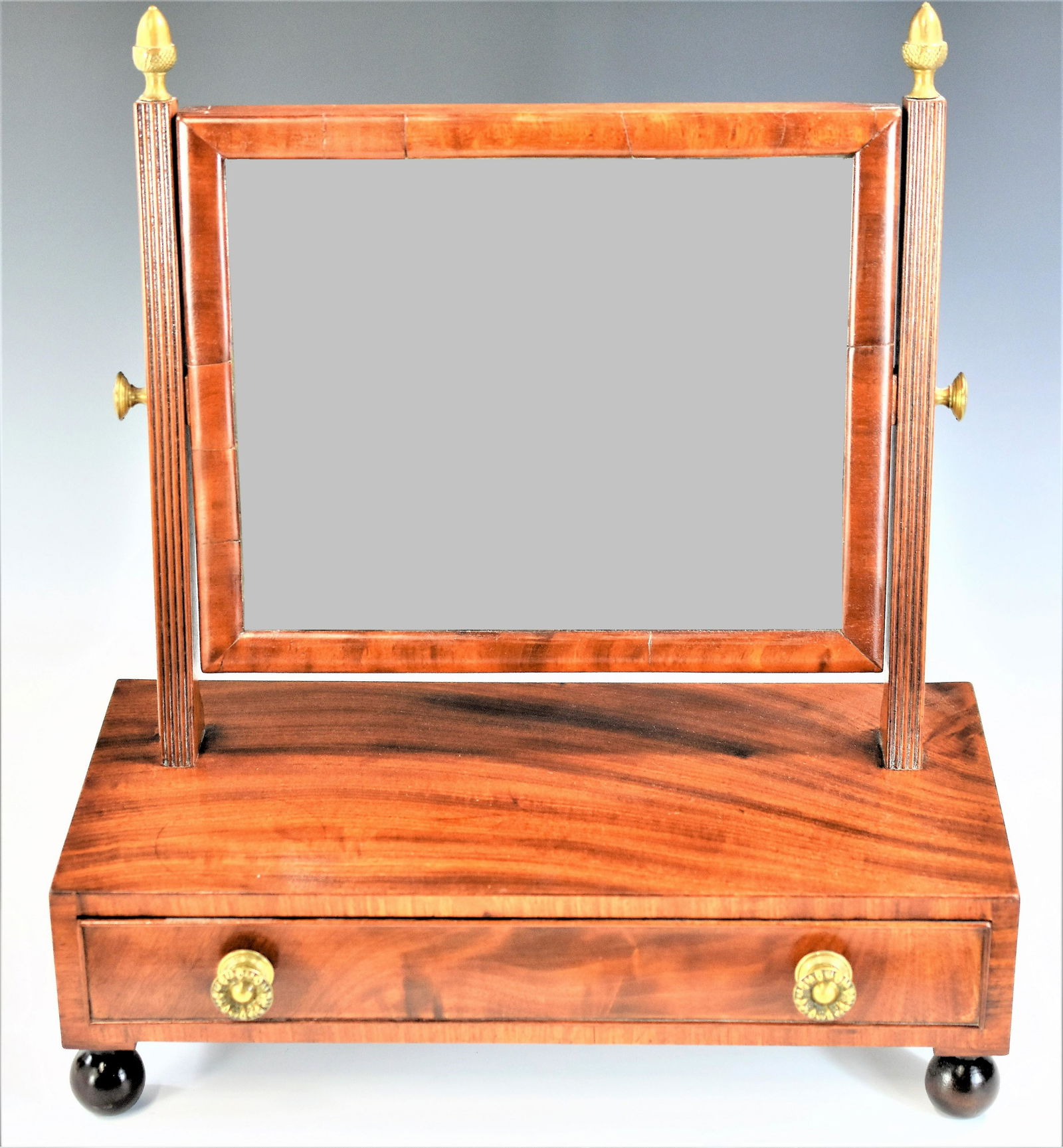 Antique Mahogany Federal Shaving Mirror (1 of 3)