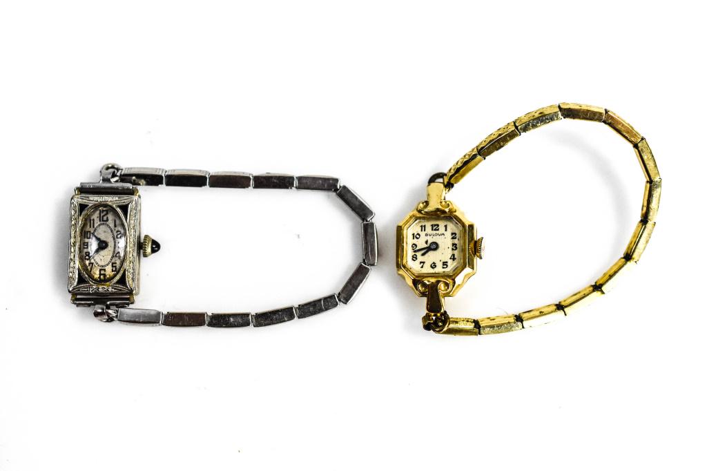 14K Gold Ladies Art Deco Watch Grouping (1 of 4)