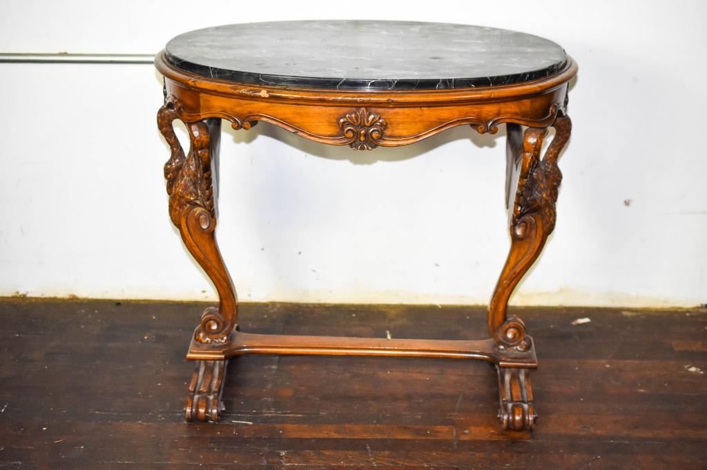 Antique Marble Itailian Style winged Swans Table (1 of 5)