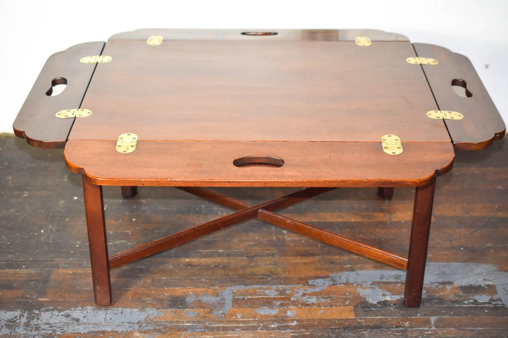 English Mahogany Campaign Style Coffee table (1 of 2)