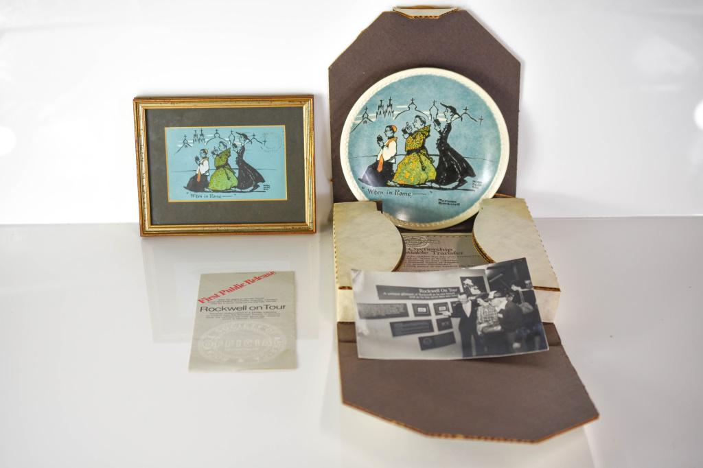 Norman Rockwell Postcard, "When in Rome" (1 of 4)