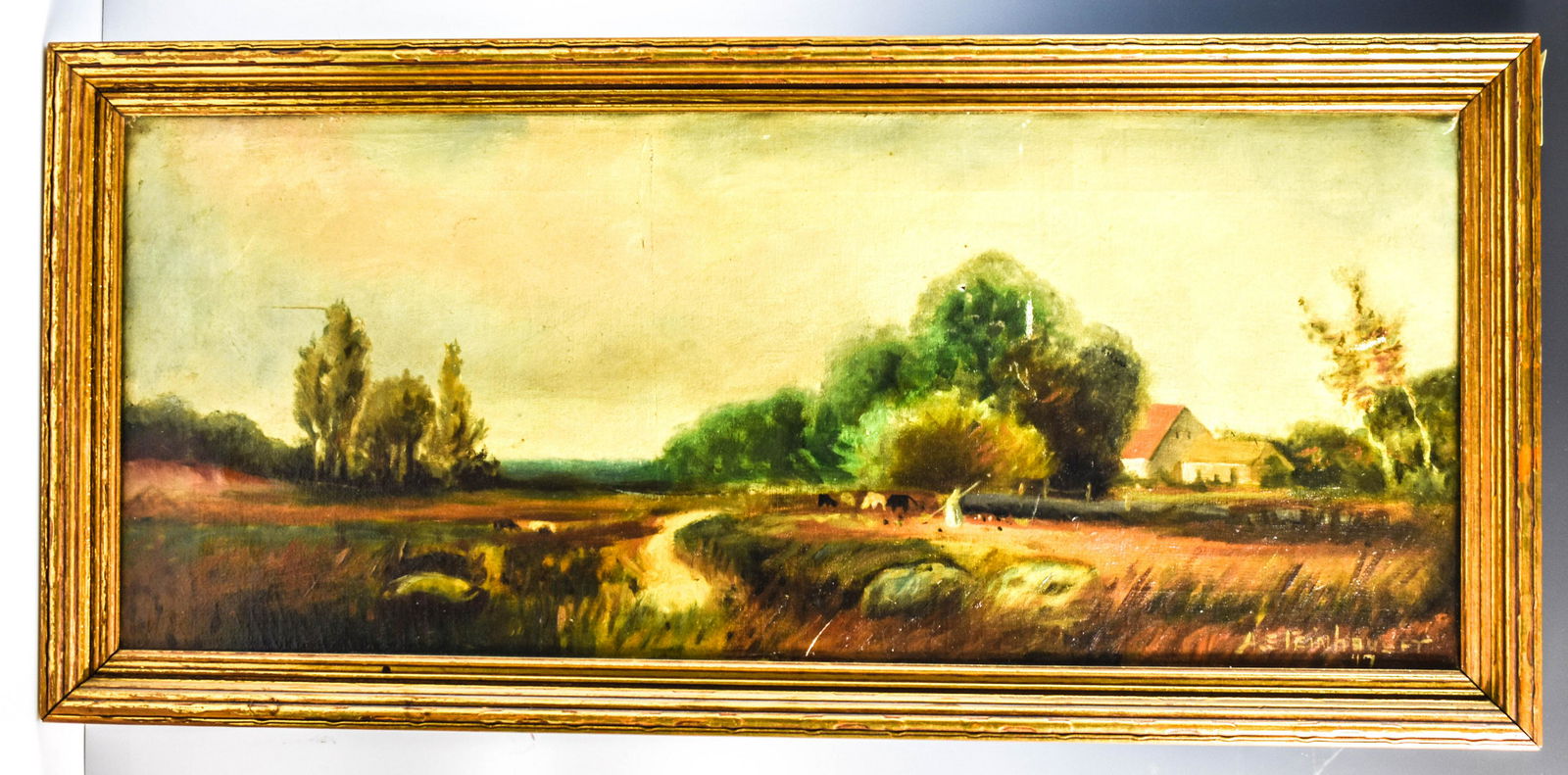 Adolph Steinhauser Oil on Canvas Dutch Landscape (1 of 4)