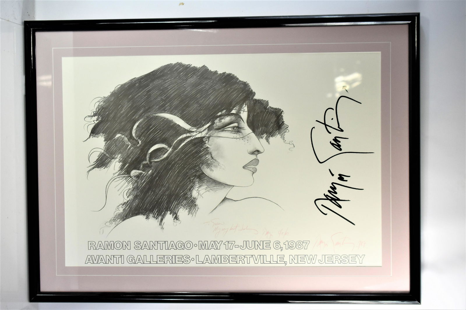 Signed Ramon Santiago Exhibition Poster Born 1943 (1 of 4)