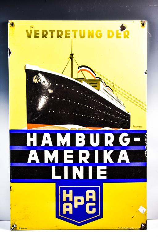 Hamburg Amerika Linie Porcelain Enamel Sign (1 of 1)