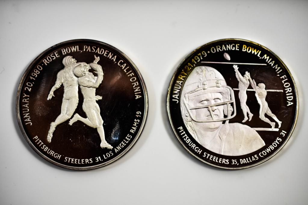 Official NFL Super Bowl Fine Silver Medal Grouping (1 of 3)