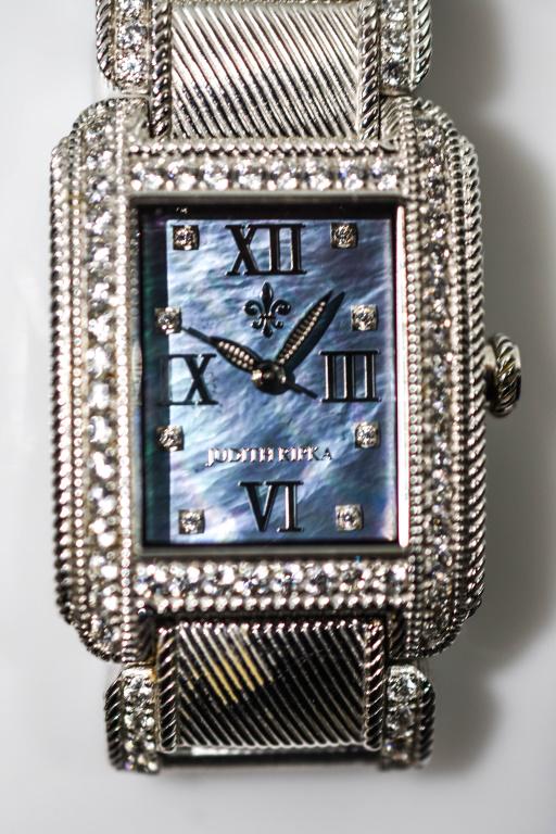 Judith Ripka Silver Collection Ladies Wrist Watch: Includes a Judith Ripka sterling collection ladies wrist watch. Untested