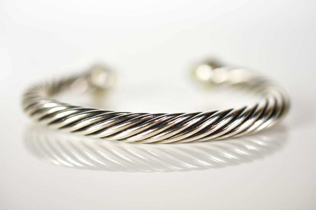 David Yurman 18K & Sterling Cable Bracelet (1 of 4)