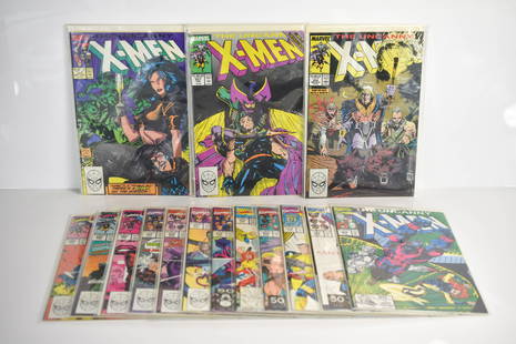 Jim Lee Uncanny X-Men Covers Comic Grouping: Grouping includes (15) Jim Lee Uncanny X-Men Covers ranging from #267 to #286; includes Gambit's 2nd appearance, Jubilee 1st appearance in costume, Wolverine solo story, and more. Comics appear to be