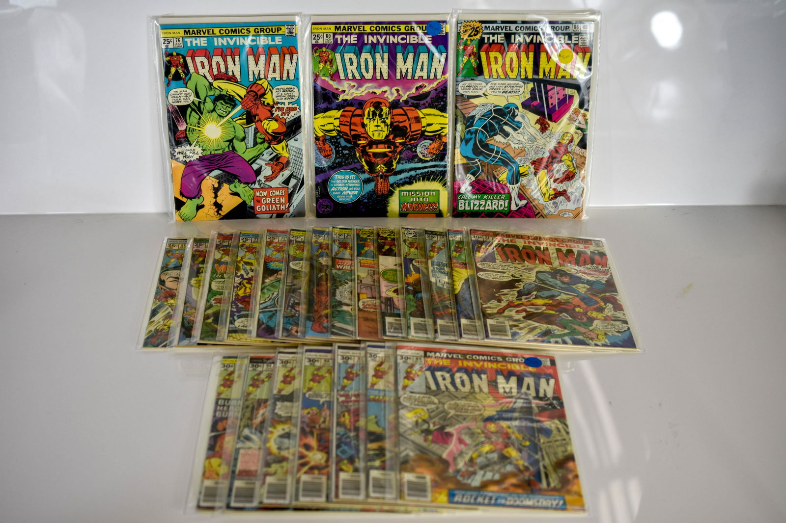 Iron Man #75 to #99 Straight Run Comic Grouping (1 of 3)