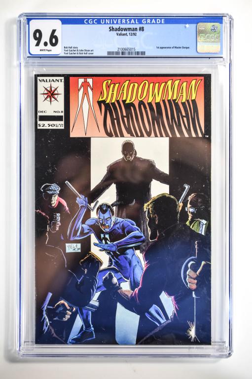 Shadowman #8 CGC 9.6: Shadowman #8 CGC 9.6 Valiant, 12/92 1st appearance of Master Darque. Bob Hall story; Yvel Guichet & John Dixon art; Yvel Guichet & Bob Hall cover.