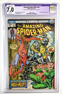 Amazing Spider-Man #124 CGC 7.0: Amazing Spider-Man #124 CGC 7.0 Marvel Comics 9/73 Restoration includes: smal amount of color touch on cover. Gerry Conway story, John Romita cover John Romita, Gil Kane and Tony Mortellaro art. 1st a