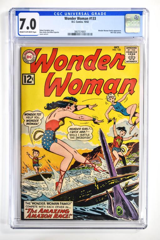 Wonder Woman #133 CGC 7.0: Wonder Woman #133 CGC 7.0 D.C. Comics 10/62 Robert Kanigher story Ross Andru and Mike Espoisito cover and art