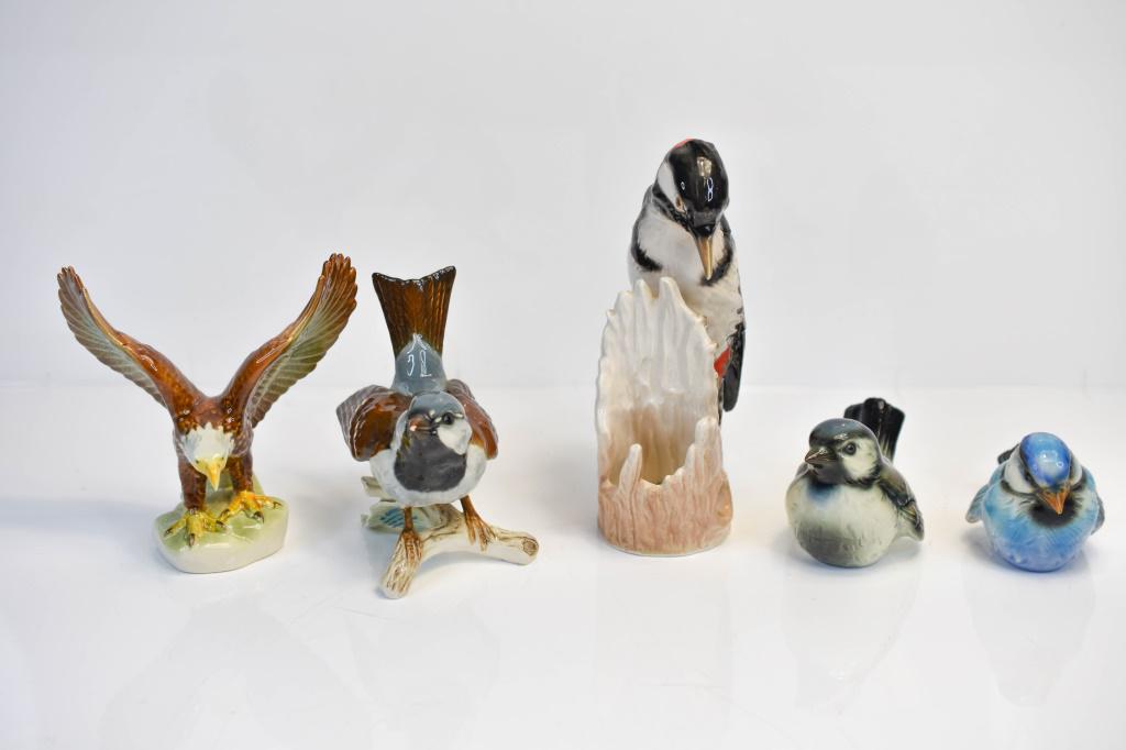 Goebel Birds Eagle, Woodpecker Lot of 5: Includes (5) Goebel figurines. Tallest is 7" in height.