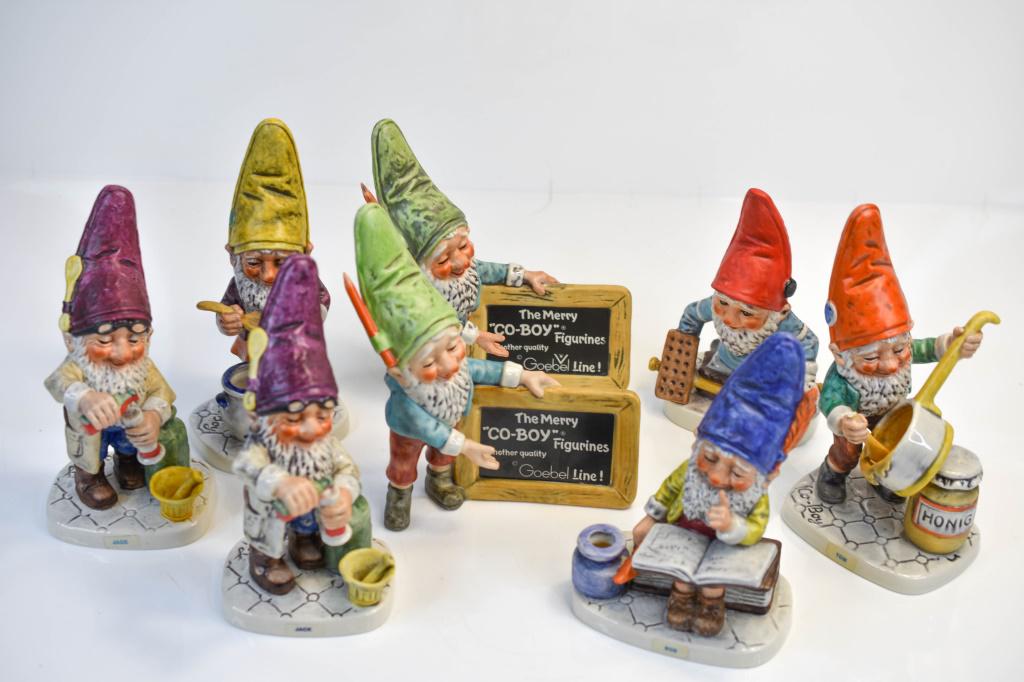 Goebel Elf Figurines Lot of 8: Includes (8) Tallest is 7 1/2" in height.
